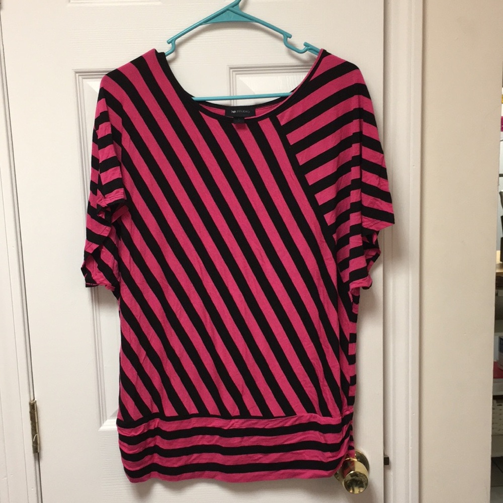 Black and Pink striped top